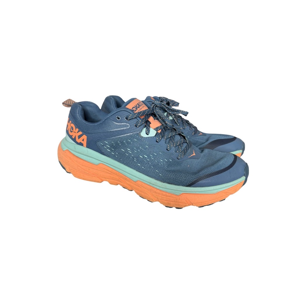 Hoka One One Challenger ATR 6 Womens 10 Blue Orange Trail Running Shoes